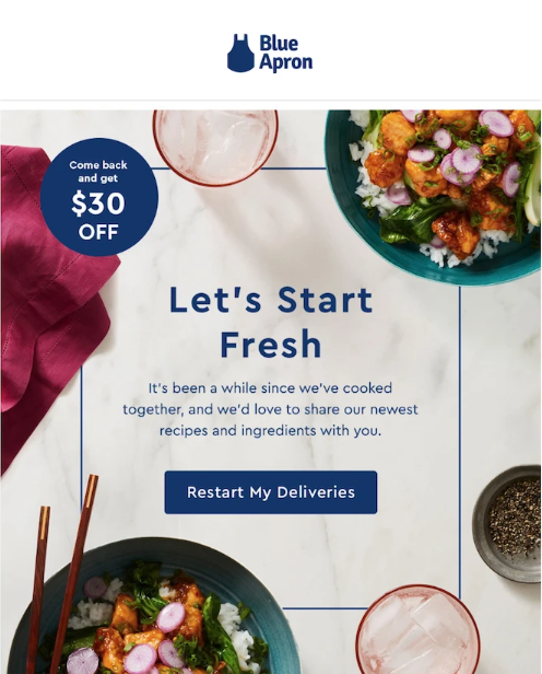 re-engagement email blue apron