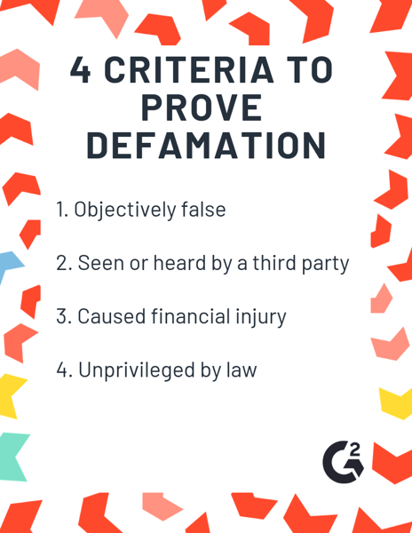 how to prove defamation