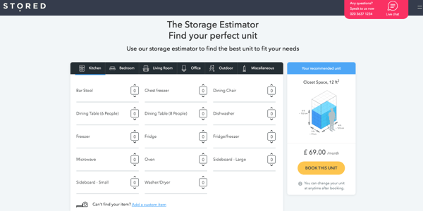 storage calculator