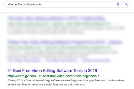 video editing software tools search