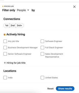 Advanced search on LinkedIn Premium