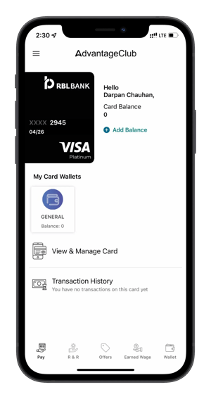 AdvantageClub multi-wallet card