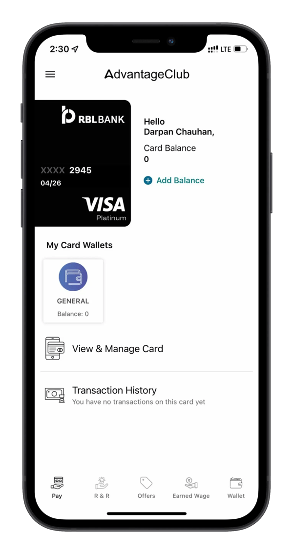 AdvantageClub multi-wallet card