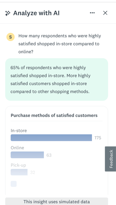 Analyzing survey data with AI in SurveyMonkey