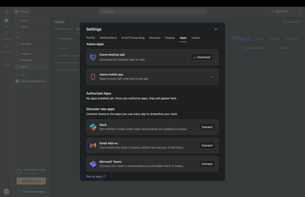 Asana integrations