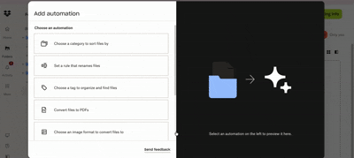 Automated folders on Dropbox