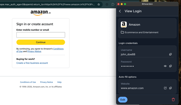 Bitwarden autofill
