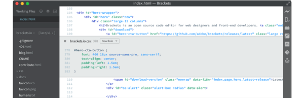 Brackets by Adobe