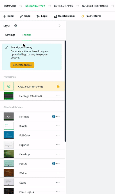 Branding in SurveyMonkey