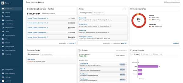 Buidlium dashboard