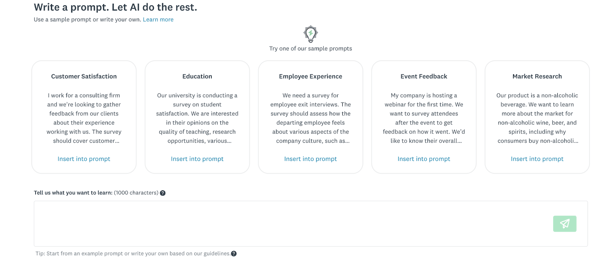 Building surveys with AI on SurveyMonkey