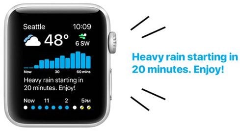 Météo Carotte pour l'application Apple Watch