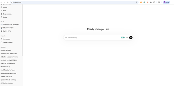 ChatGPT UI in 2026