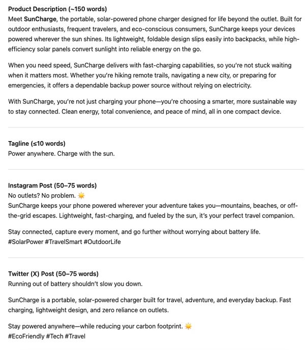 ChatGPT content creation test 1
