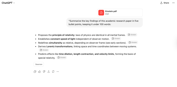 ChatGPT file analysis