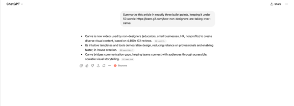 ChatGPT summarization test
