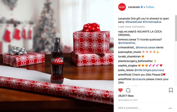 Coca cola Instagram product post