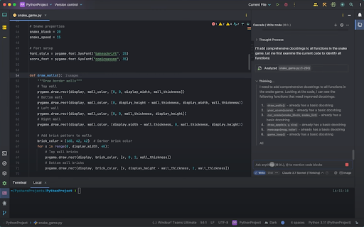 Code generation using Windsurf