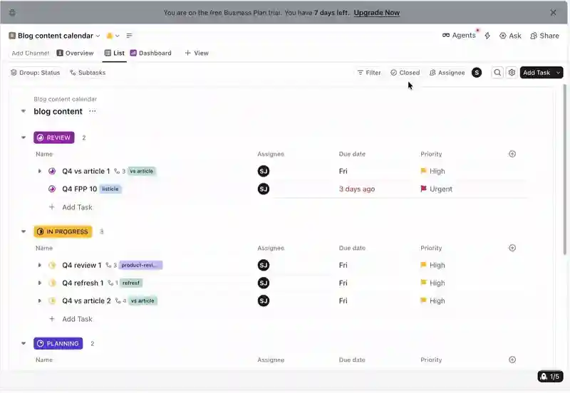 Views on ClickUp