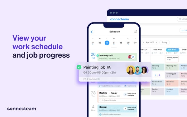 Connecteam work schedule view
