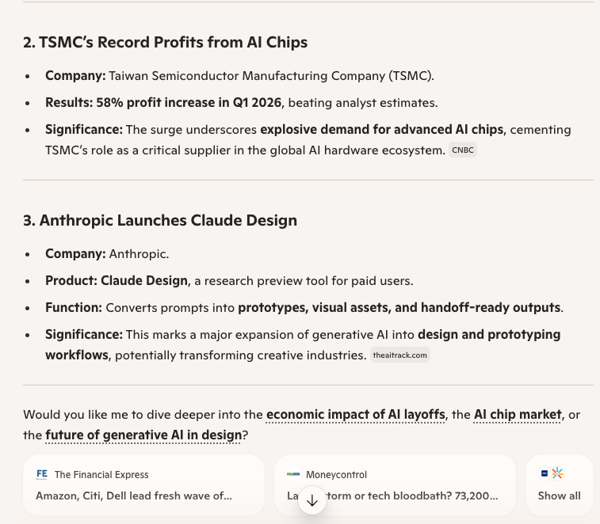 Copilot real time web search