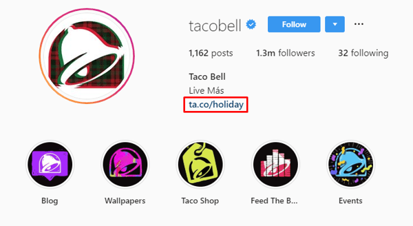 taco bell instagram