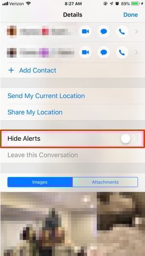 Do Not Disturb in Text Messages