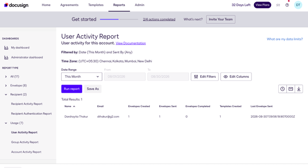 Docusign reports