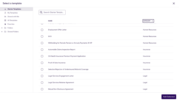 Docusign template
