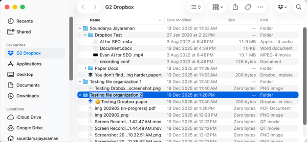 Dropbox folder on Desktop