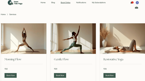 E-commerce wix