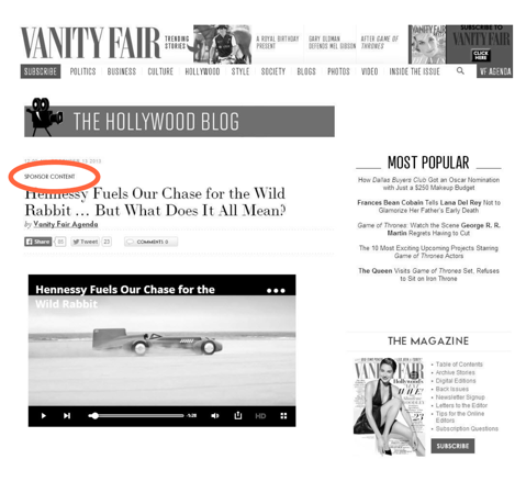 Example of Native Advertising