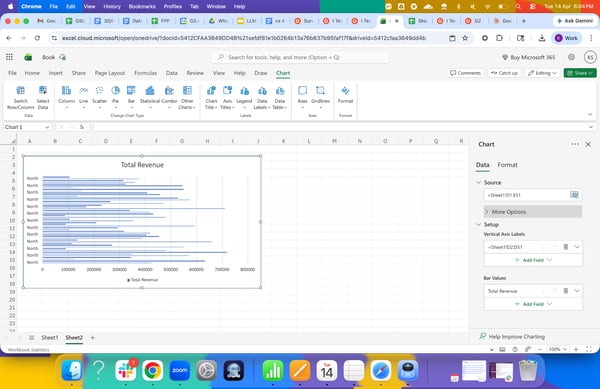 Excel chart editor and output