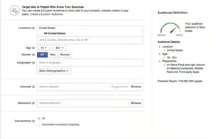 Facebook for Business target ads