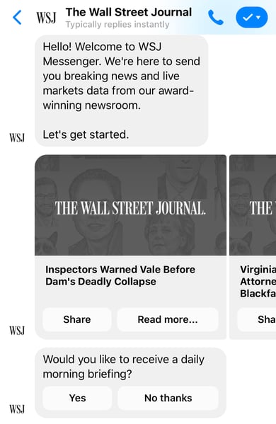 Wall Street Journal chatbot