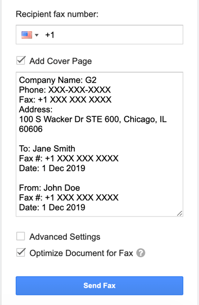 example of a fax cover sheet on google docs
