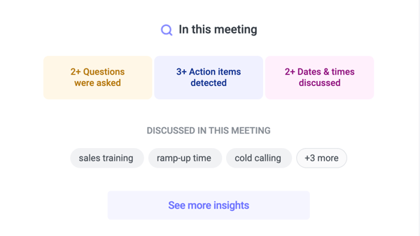 Fireflies Meeting summaries