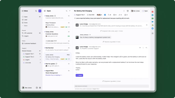 Front email management