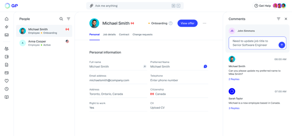 G-P dashboard