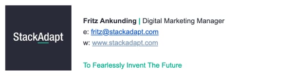 stackadapt email signature