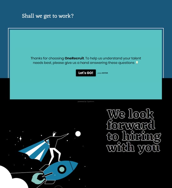 onerecruit landing page