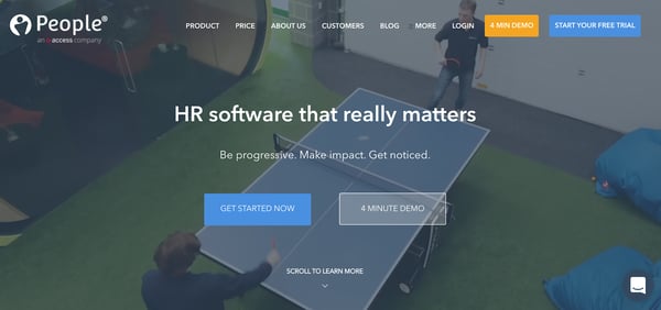 peoplehr landing page