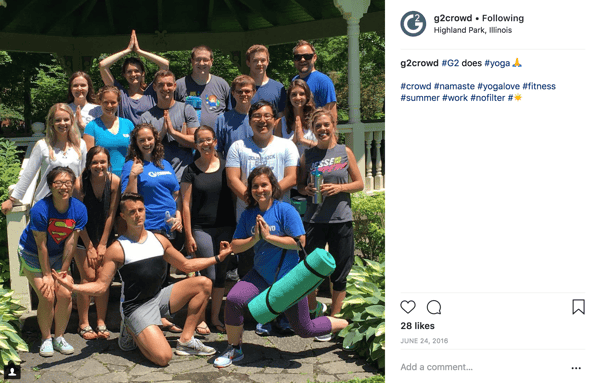 G2 Crowd yoga Instagram