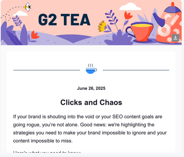 G2 tea external communication
