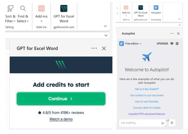 GPT & AutoPilot for Excel
