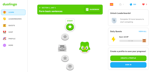 Gamification in duolingo