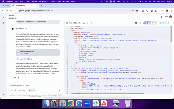 Gemini code generator