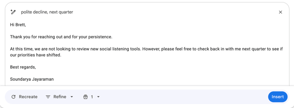 Gemini in Gmail