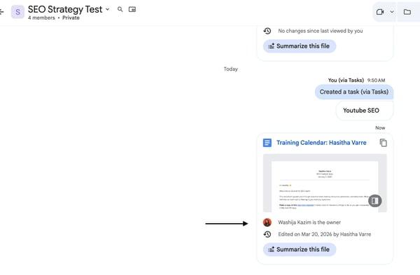 Google Chat collaboration