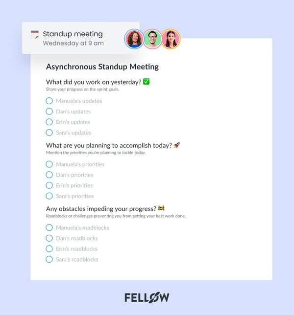 standup meetings